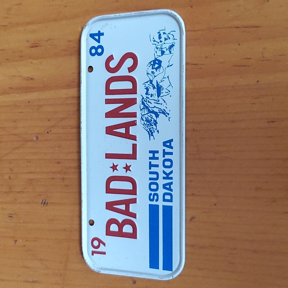 1984 Post Cereal license plate South Dakota
